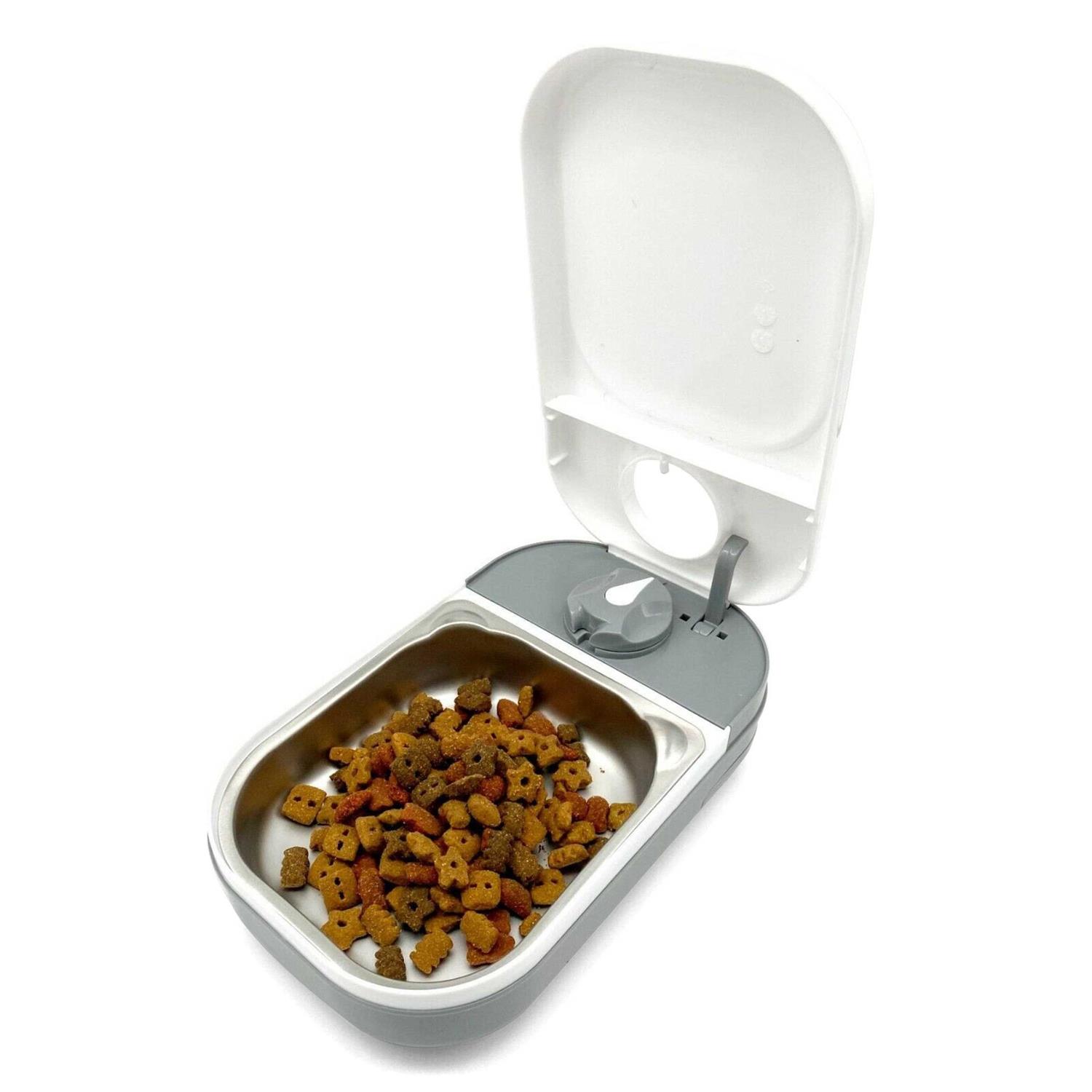Closer Pets One-Meal Automatic Timed Dog & Cat Feeder with Stainless Steel Bowl Insert