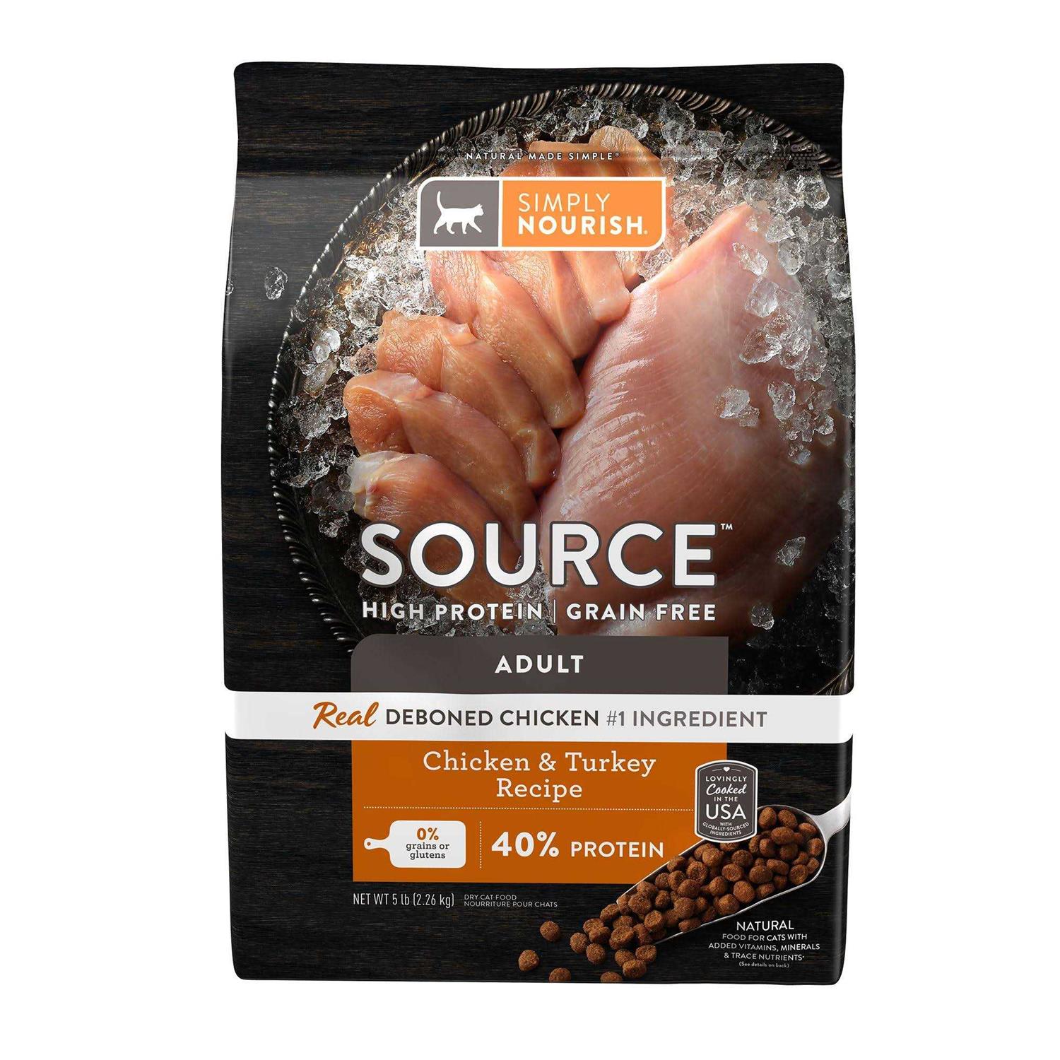 Simply Nourish Source Cat Dry Food Chicken and Turkey
