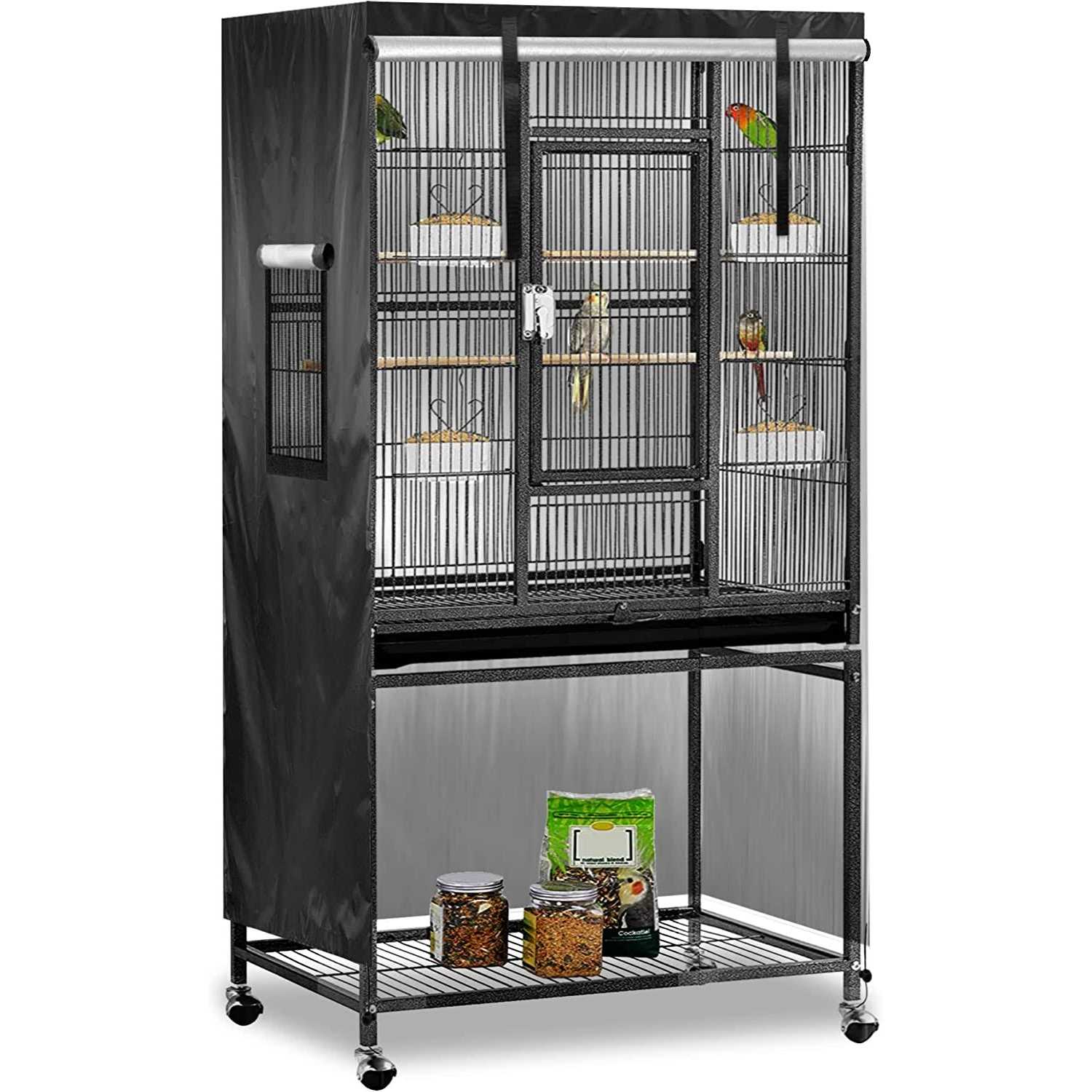 Knuti Universal Bird Cage Cover Good Night Blackout 51 inch x 38 inch x 23.5 inch inch Small Animal Cages Cover