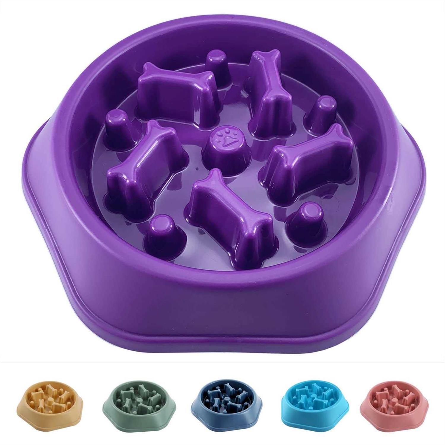 CAISHOW Slow Feeder Dog Bowl Anti Gulping Healthy Eating Interactive Bloat Stop Fun Alternative Non Slip Dog Slow Food Feeding Pet Bowl Slow Eating