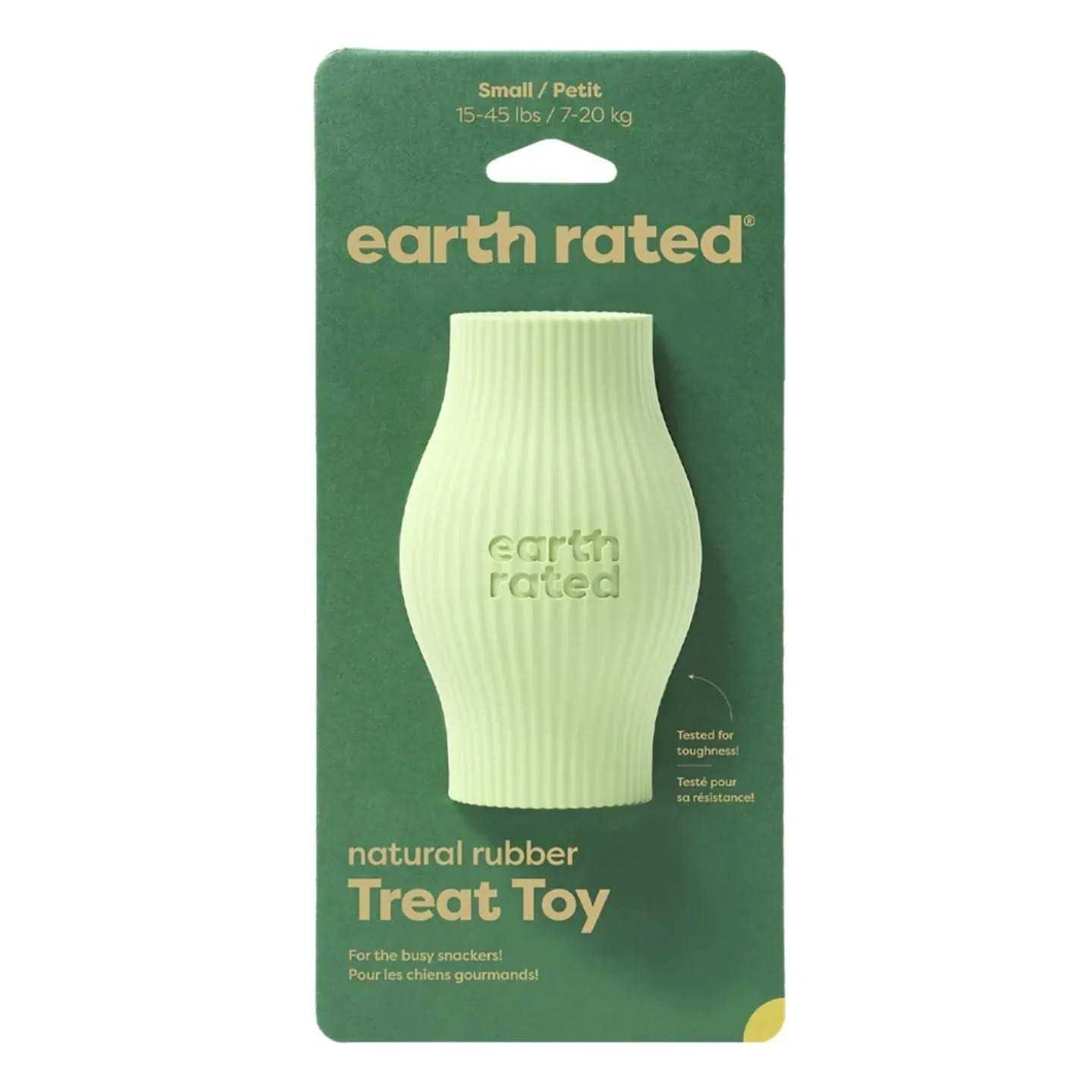Earth Rated Dog Treat Toy Green Rubber
