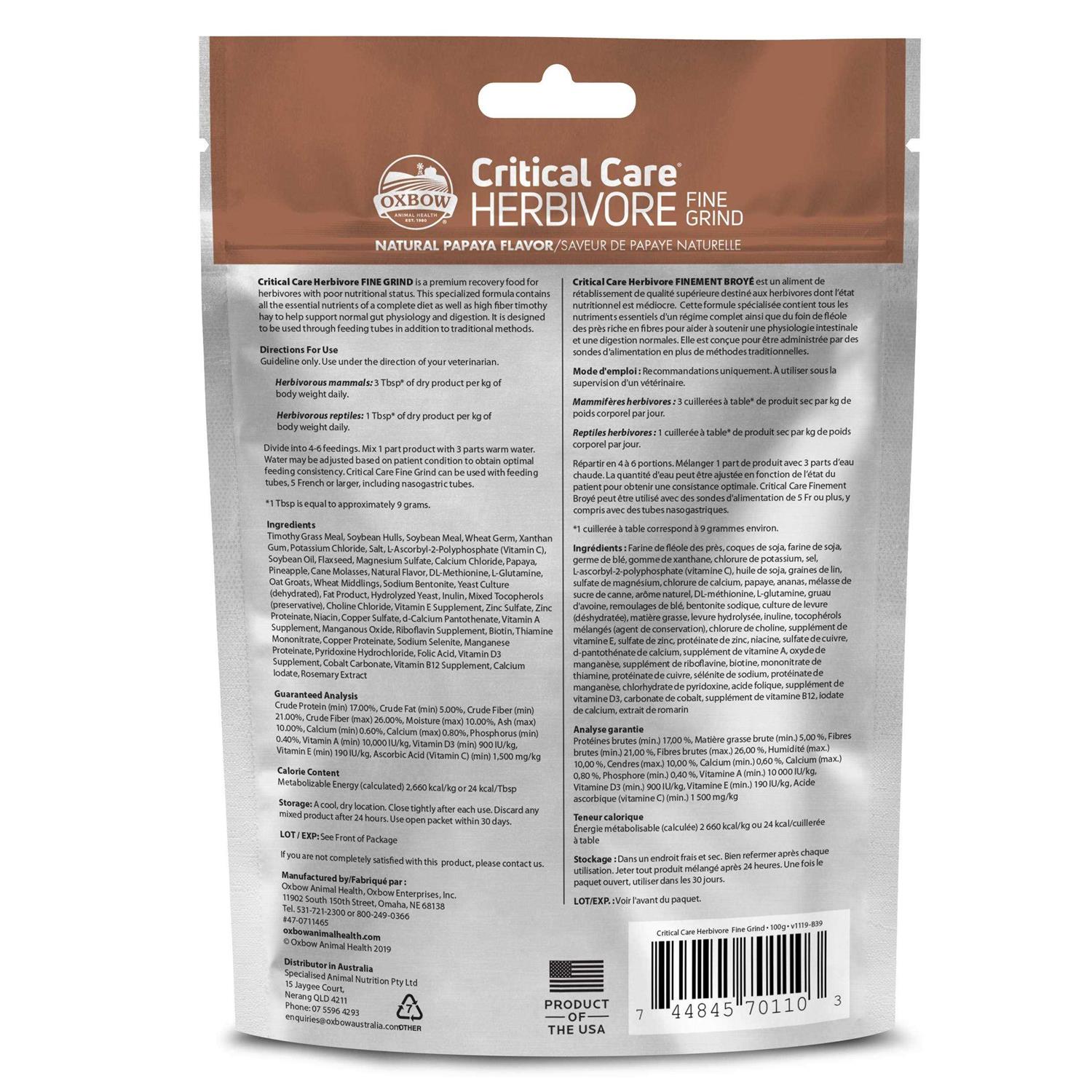 Oxbow Critical Care Fine Grind