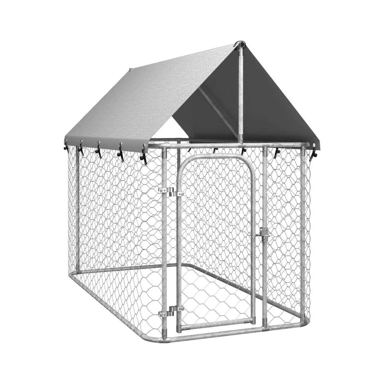 vidaXL Outdoor Dog Kennel with Roof