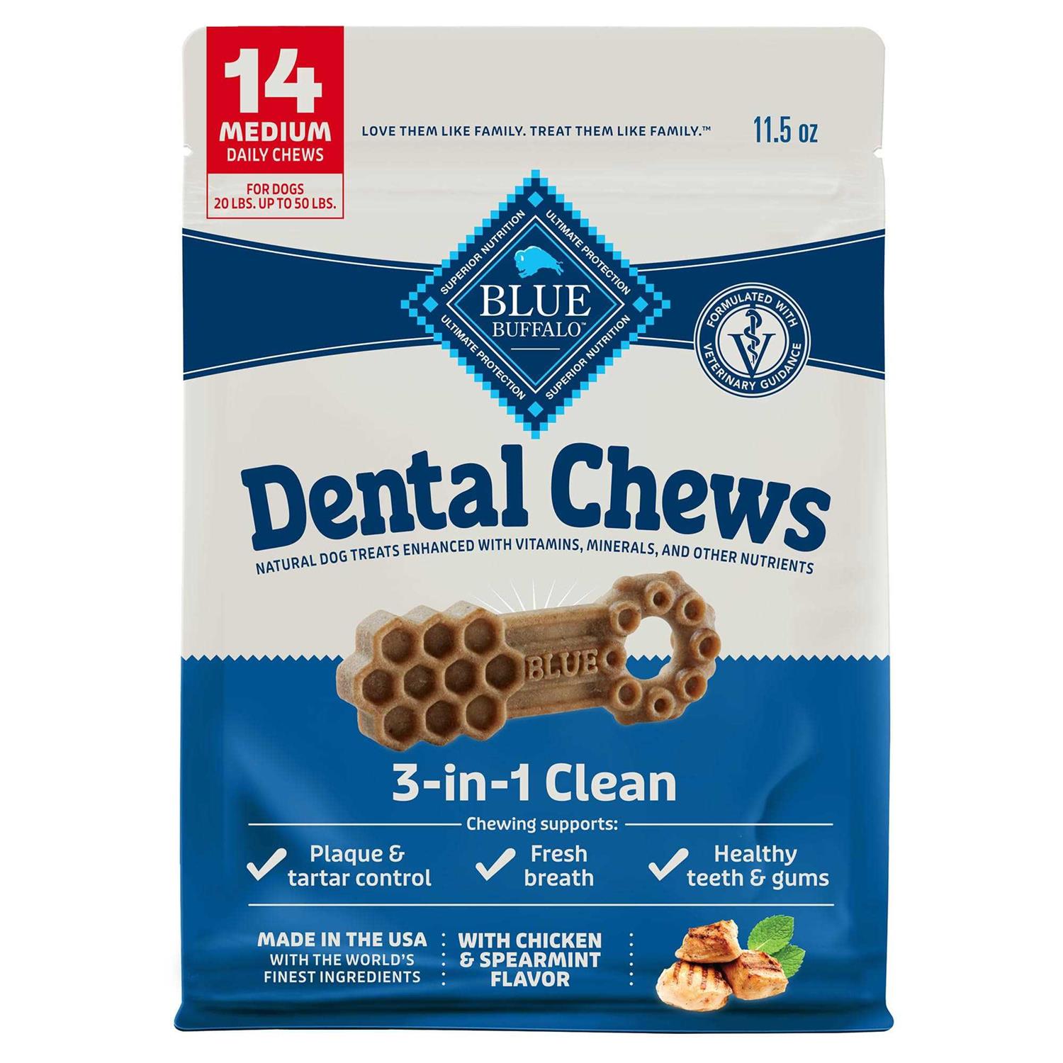 Blue Buffalo Chicken & Spearmint Dog Dental Chews