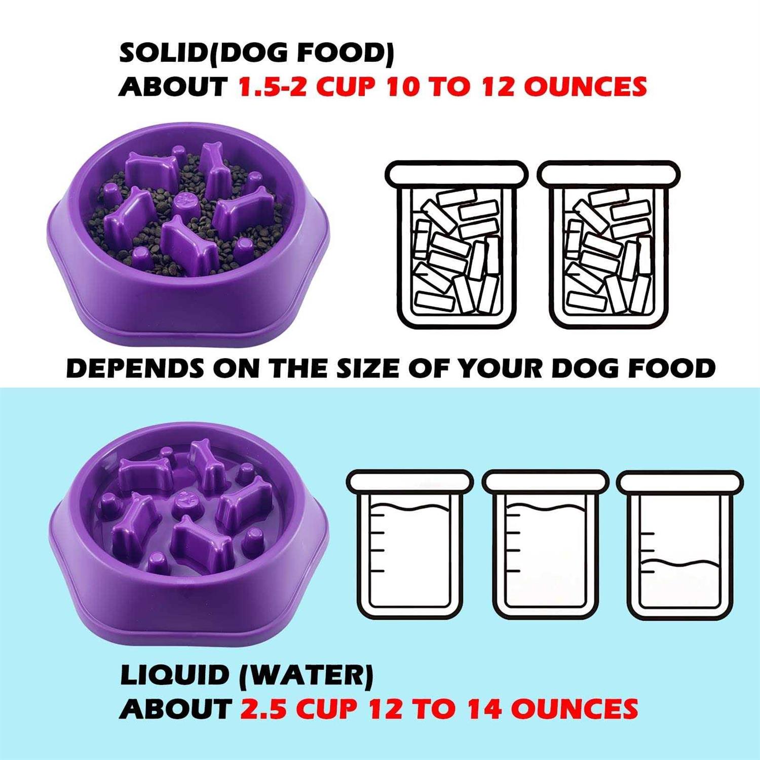 CAISHOW Slow Feeder Dog Bowl Anti Gulping Healthy Eating Interactive Bloat Stop Fun Alternative Non Slip Dog Slow Food Feeding Pet Bowl Slow Eating