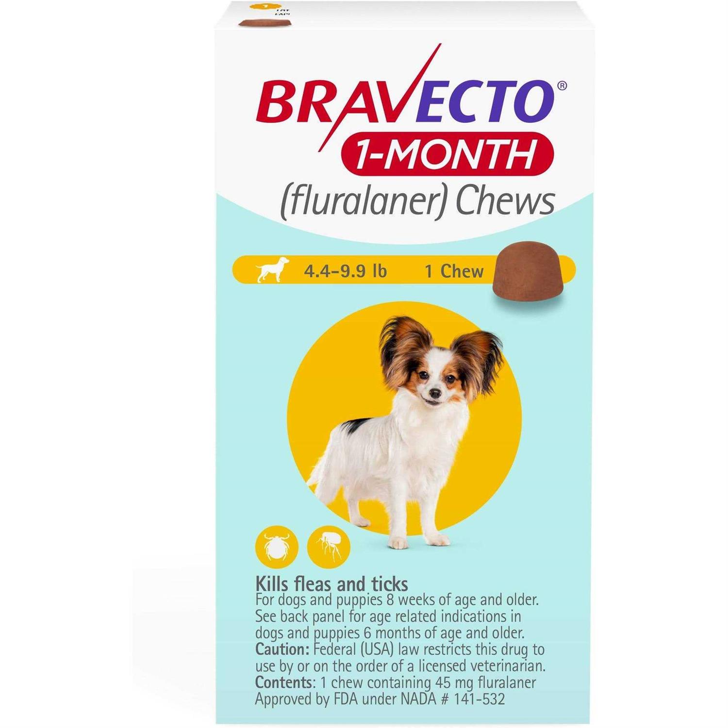 Bravecto 1-Month Chews for Dogs 22-44 lbs