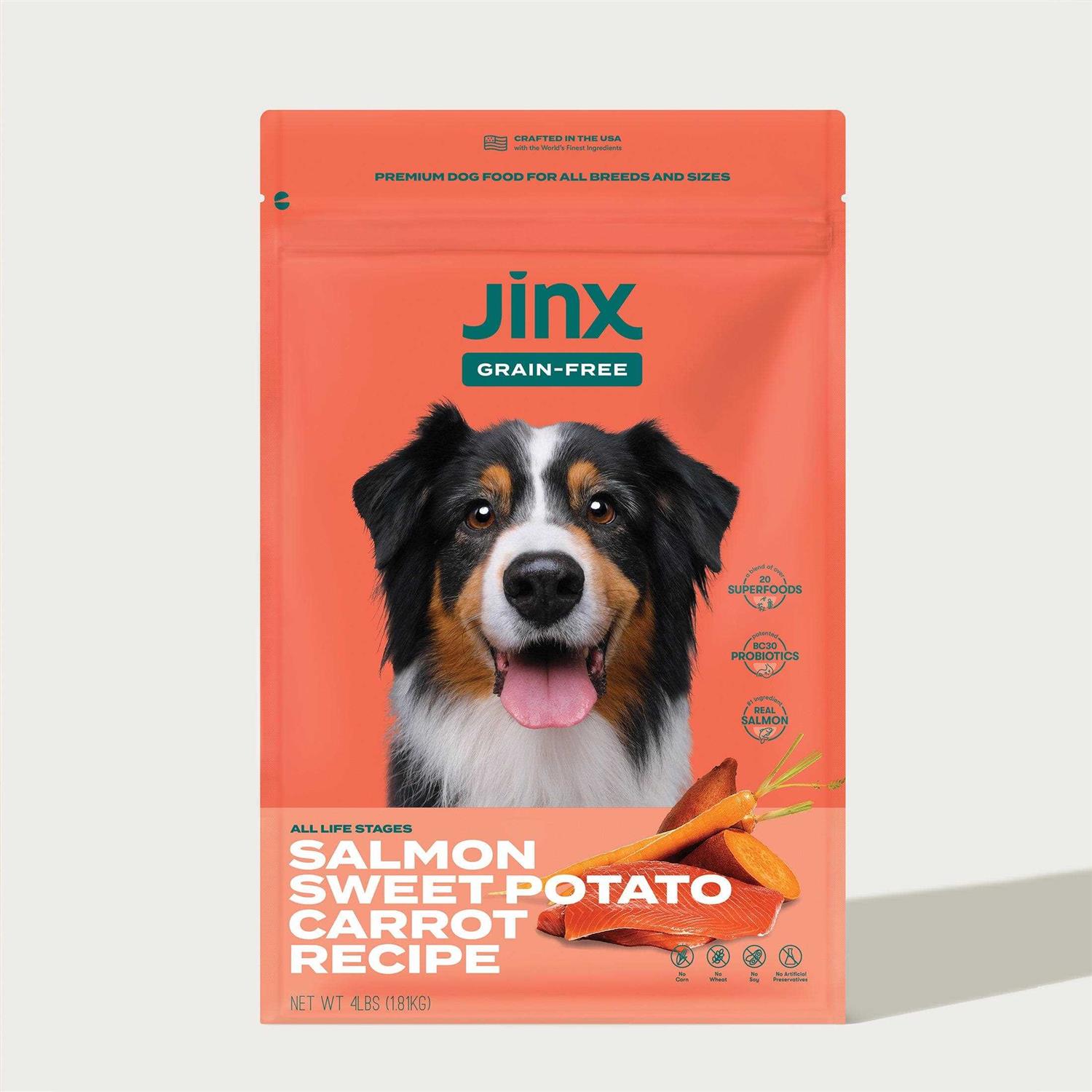 Jinx Salmon Sweet Potato Carrot Grain Free Dog Food