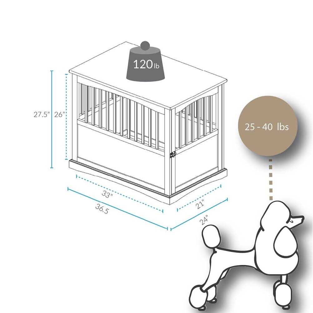 Casual Home End Table Pet Crate