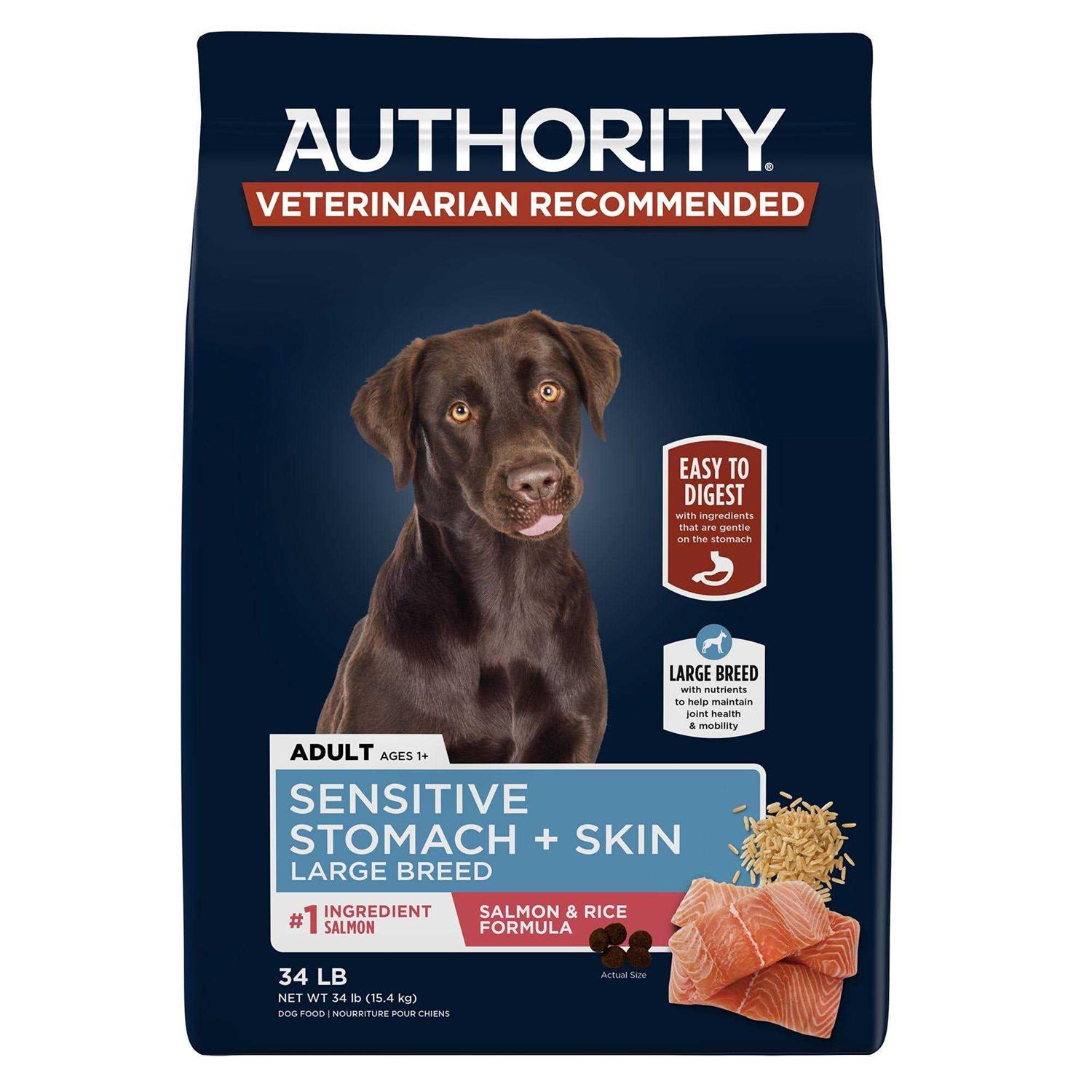 Authority Sensitive Stomach and Skin Large Breed All Life Stage Dry Dog Food