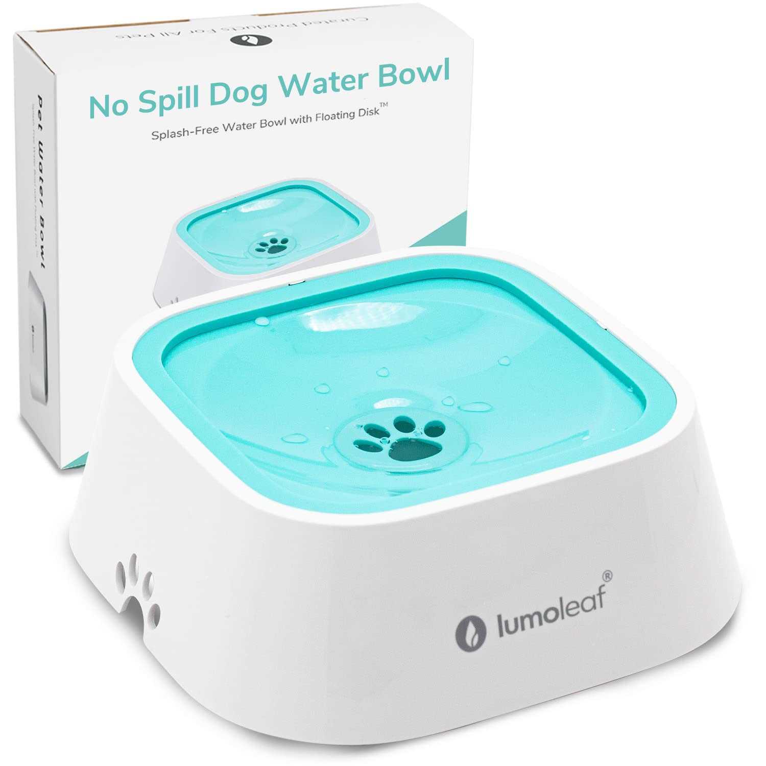 LumoLeaf Dog Water Bowl Pet Slow Water Feeder Bowl No Spill Dog Bowl
