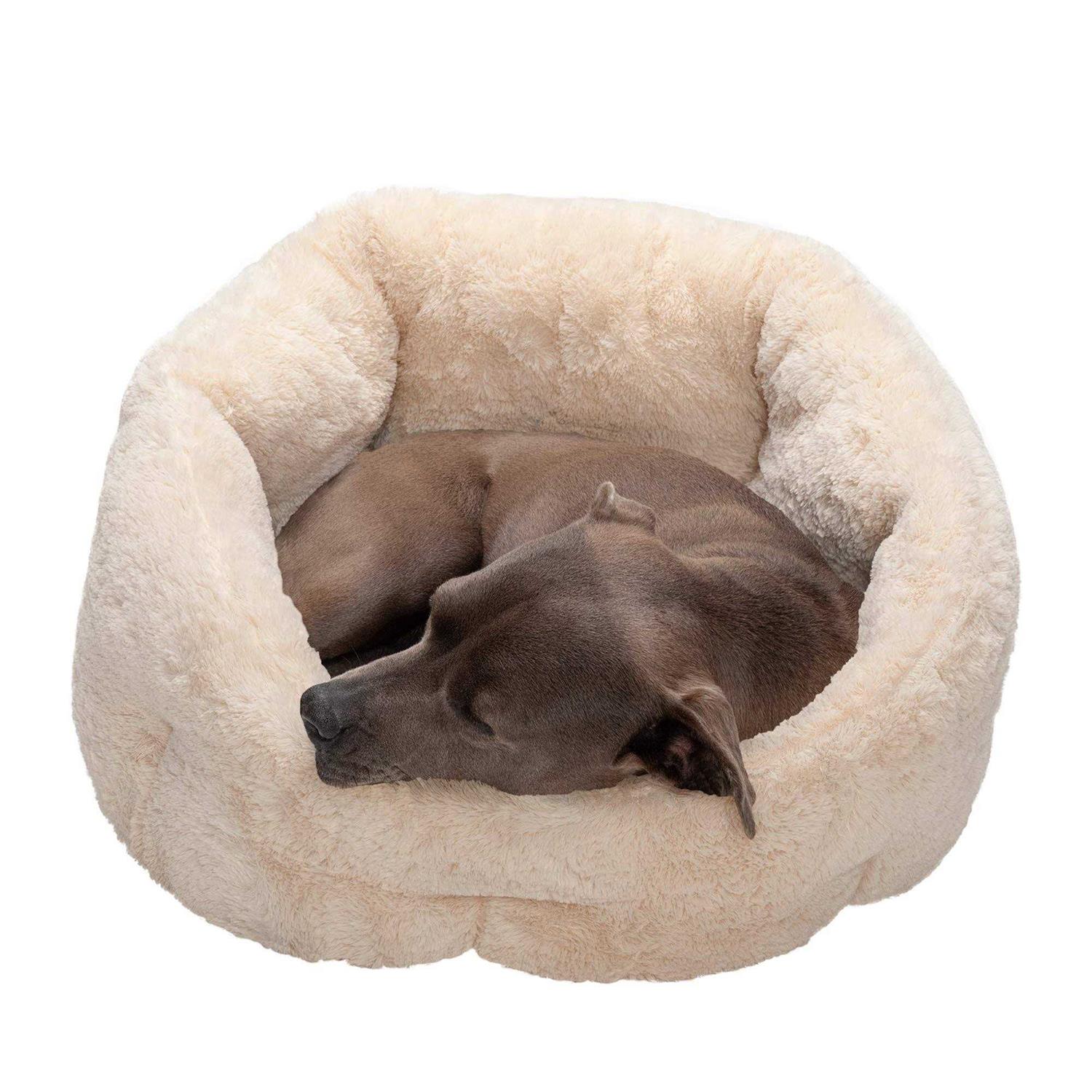 FurHaven Luxury Fur Warming Hi-Lo Cuddler Bed