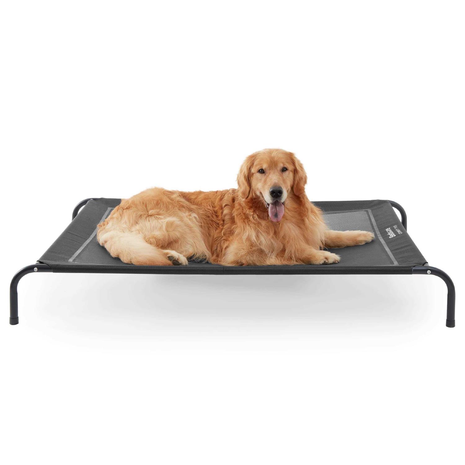Bedsure Large Elevated Cooling Outdoor Dog Bed Raised Dog Cots Beds for Large Dogs