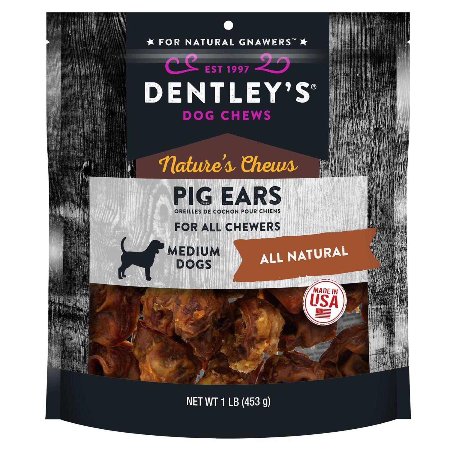 Dentley’s Nature’s Chews Pig Ears Dog Treats