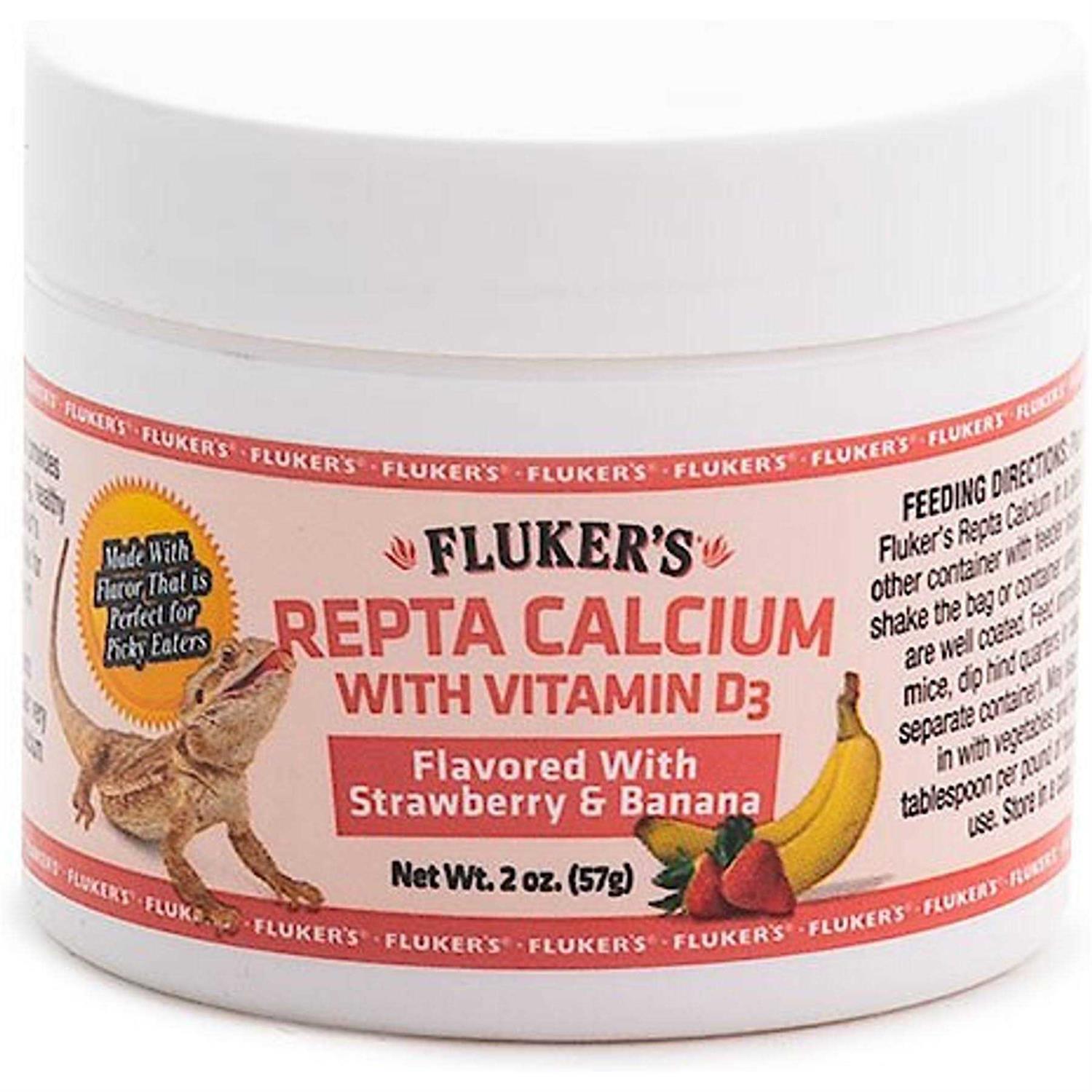 Flukers Repta Calcium with Vitamin D3 Strawberry Banana Flavored