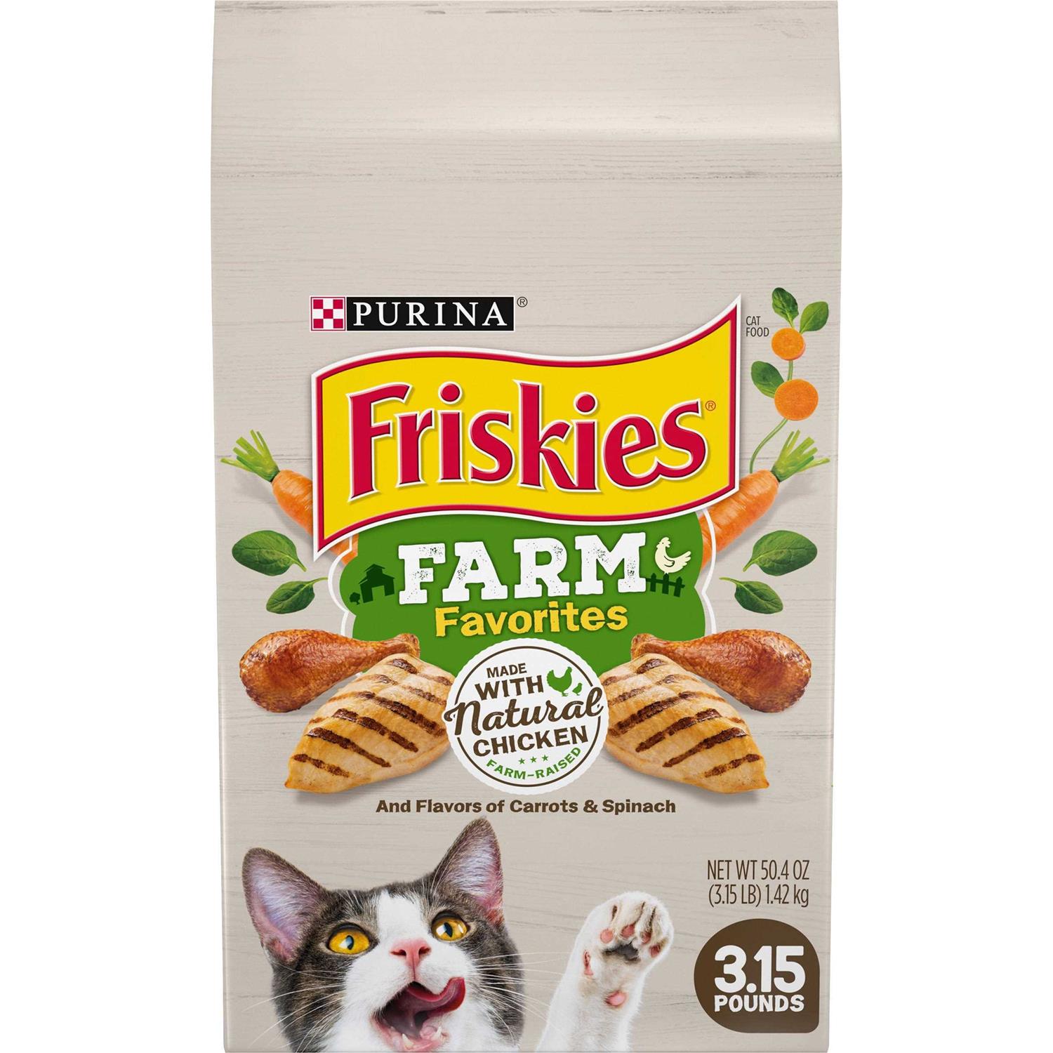 Purina Friskies Dry Cat Food Farm Favorites with Chicken