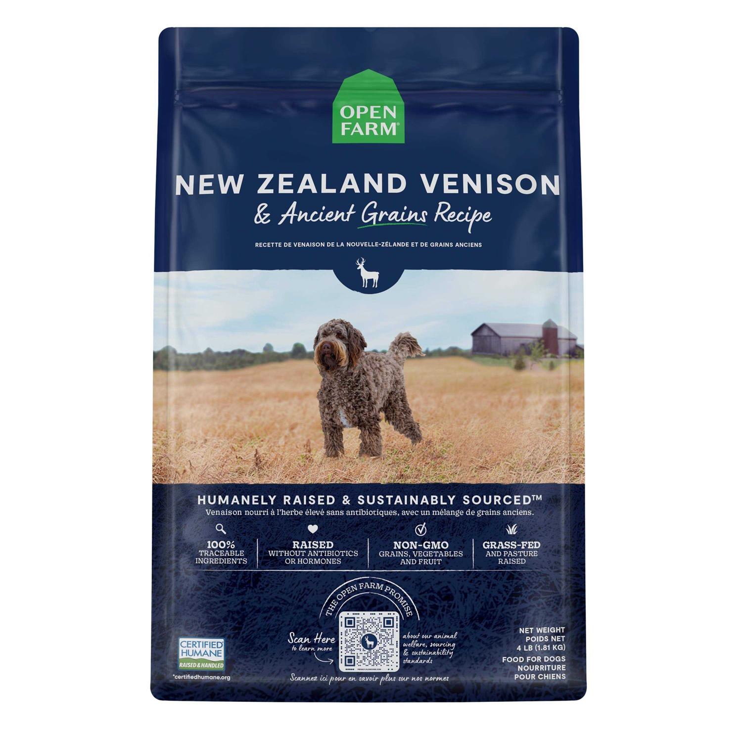 Open Farm New Zealand Venison Ancient Grains Dry Dog Food