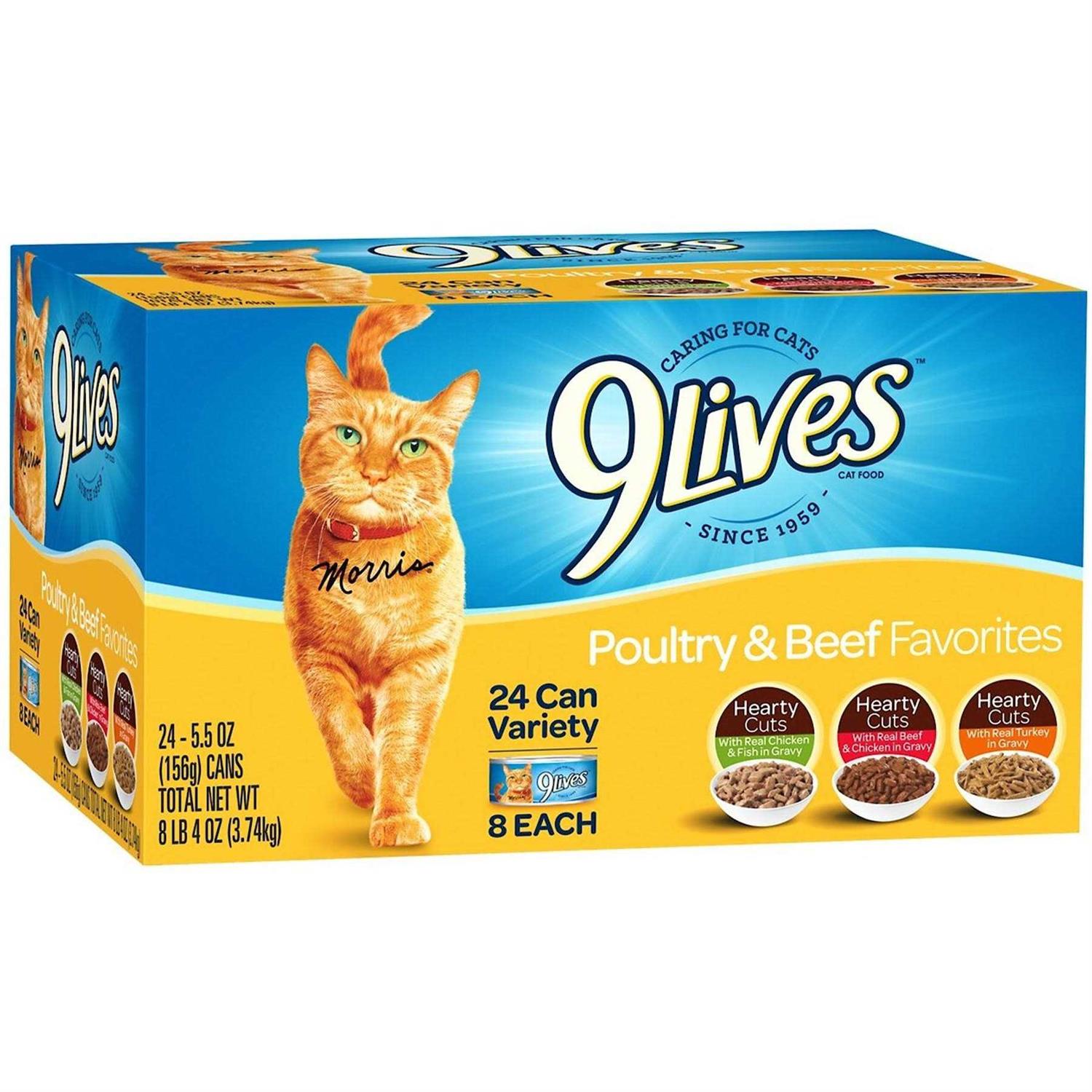 9Lives Poultry and Beef Favorites Variety Pack Cat Food