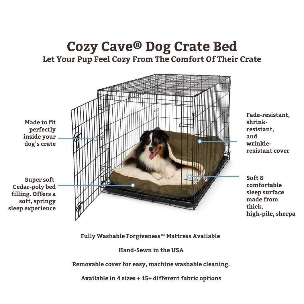Snoozer Luxury Cozy Cave Crate Pet Bed with Microsuede