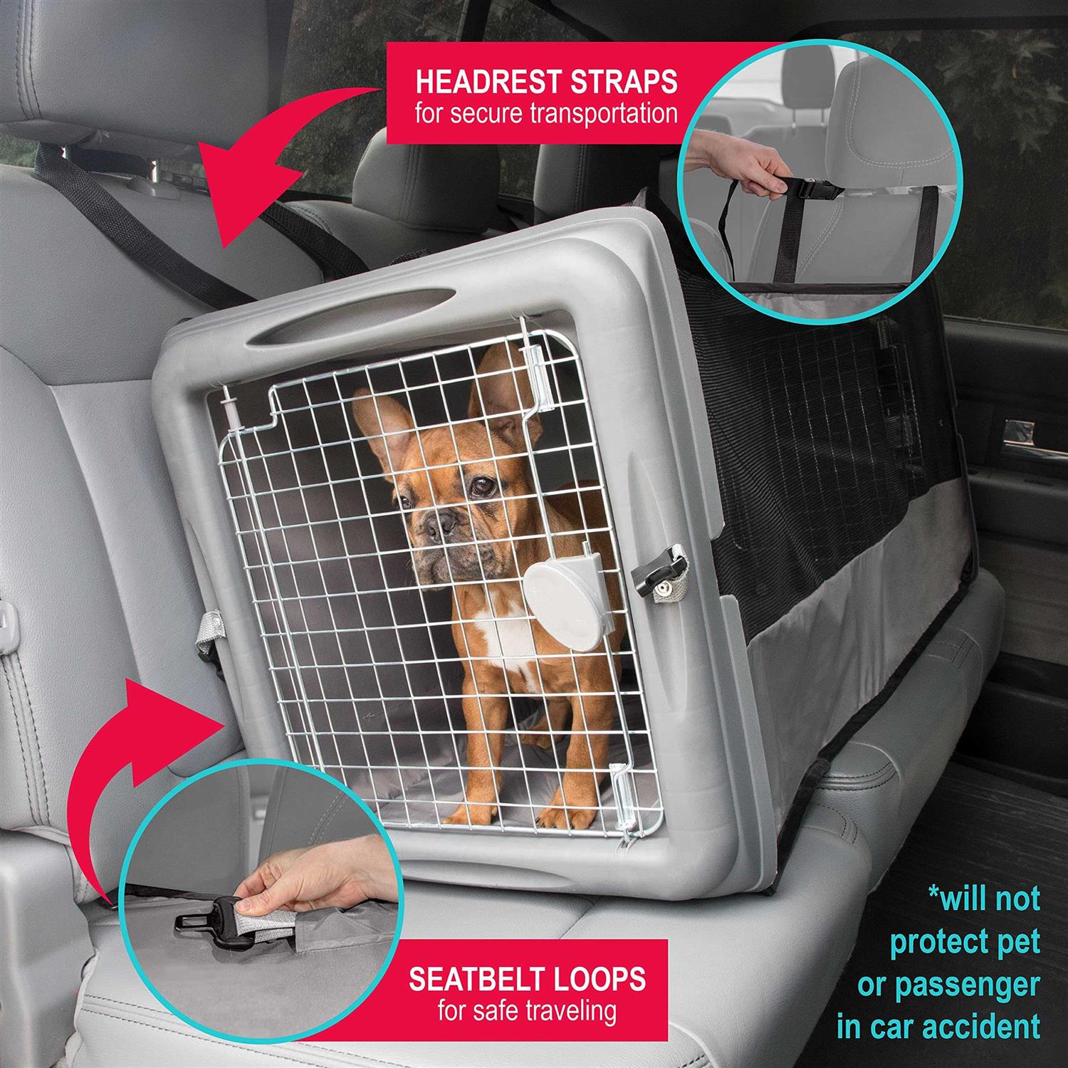 SPORT Pet Dog & Cat Car Seat Crate
