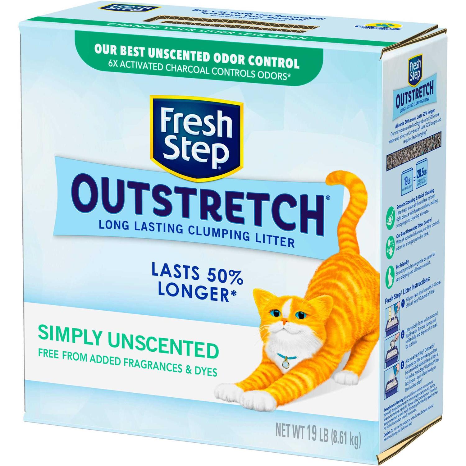Fresh Step Outstretch Concentrated Clumping Cat Litter Unscented