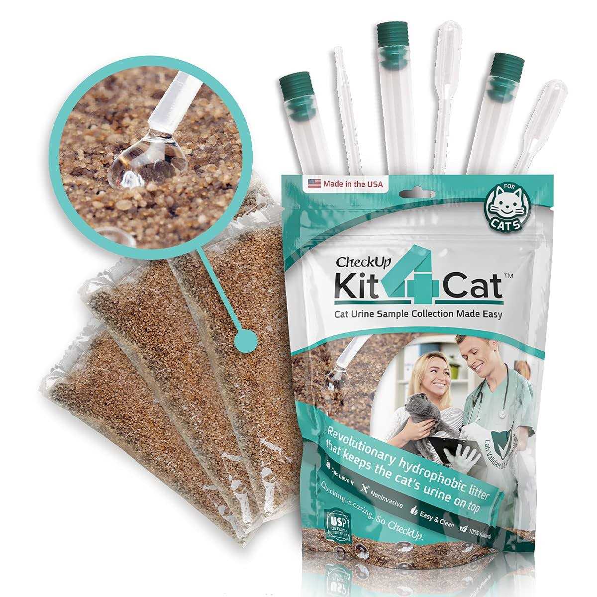 Kit4Cat 2lb Hydrophobic Litter Sand Cat Urine Sample Collection Kit