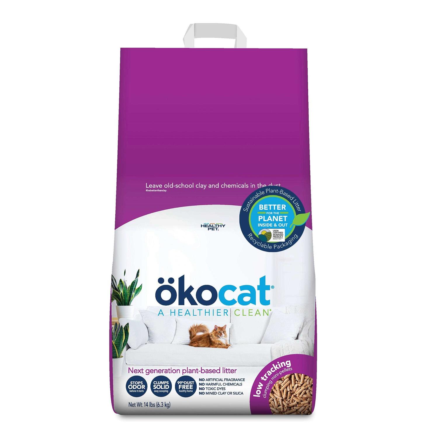 Okocat Low Tracking Clumping Mini Pellets Wood Cat Litter