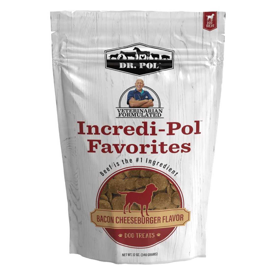 Dr. Pol Incredi-Pol Favorites Bacon Cheeseburger Flavor Crunchy Dog Treats