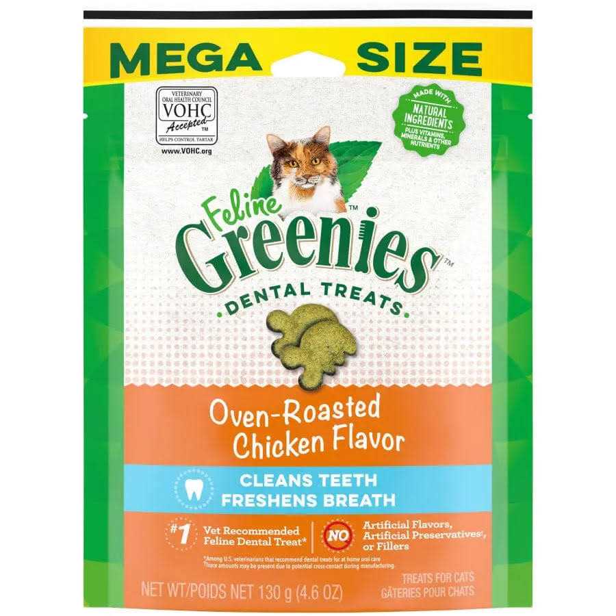 Feline Greenies Oven Roasted Chicken Flavor Dental Cat Treats