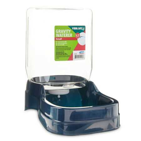 Vibrant Life Gravity Pet Waterer, Dark Blue, Small for Cats and Dogs, 0.75 Gallons, Size: Small, 0.75 Gallon