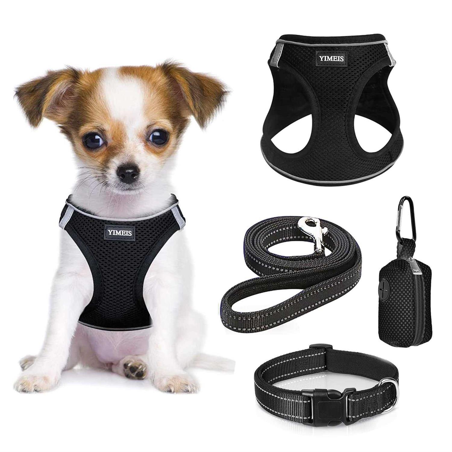 YIMEIS Dog Harness and Leash Set No Pull Soft Mesh Pet Harness