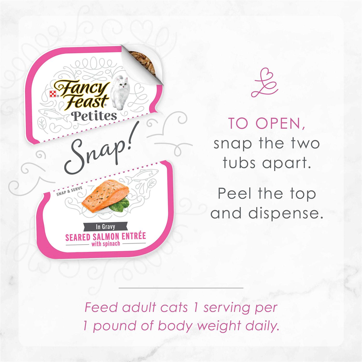 Fancy Feast Petites in Gravy Seared Salmon with Spinach Entree Wet Cat Food