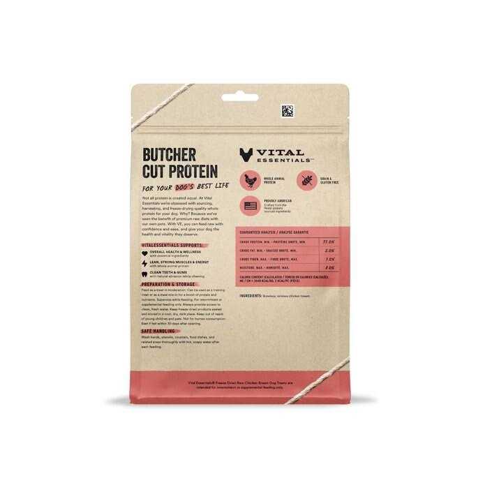 Vital Essentials Dog Treats Freeze Dried Chicken Breast