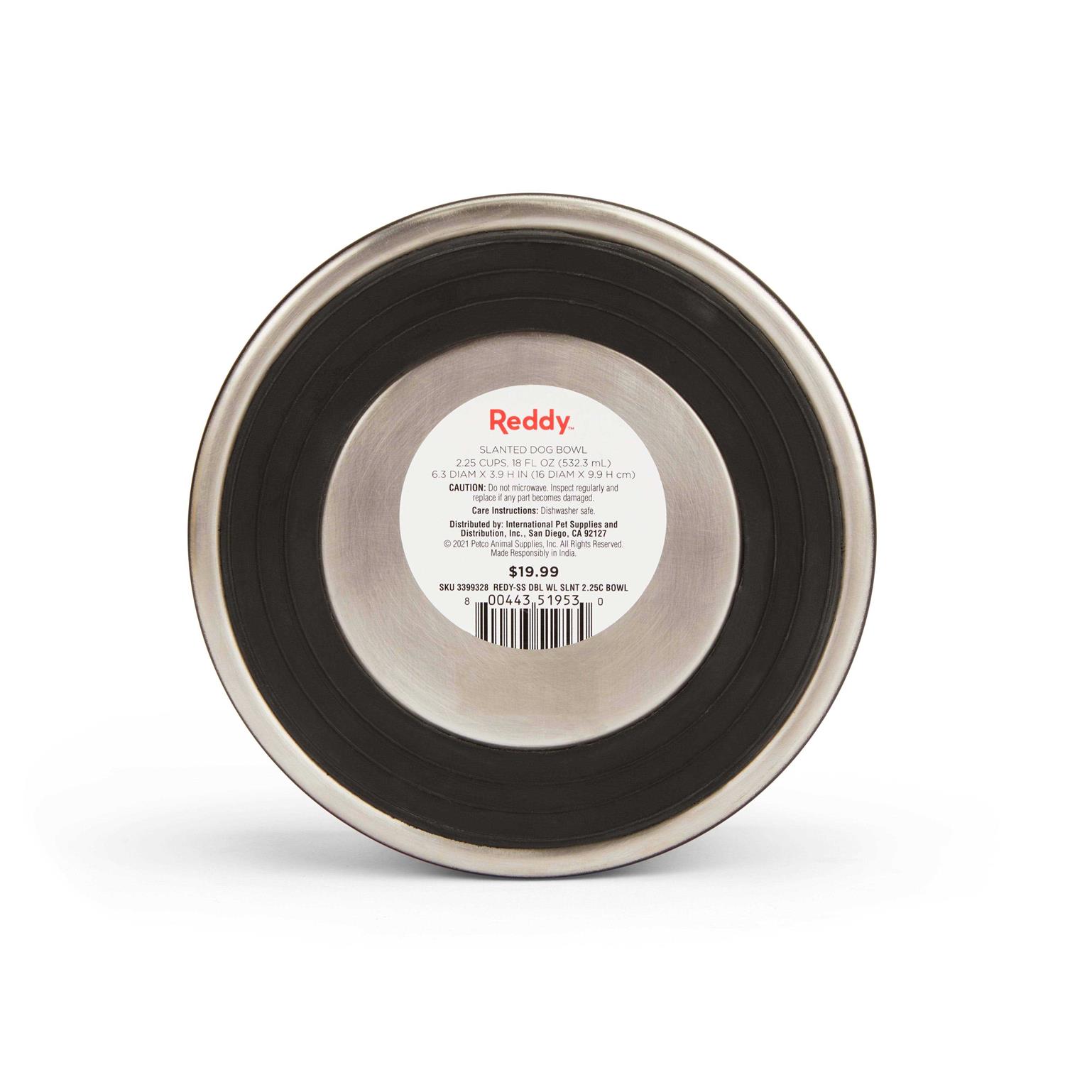 Reddy Slanted Stainless-Steel Slanted Dog Bowl