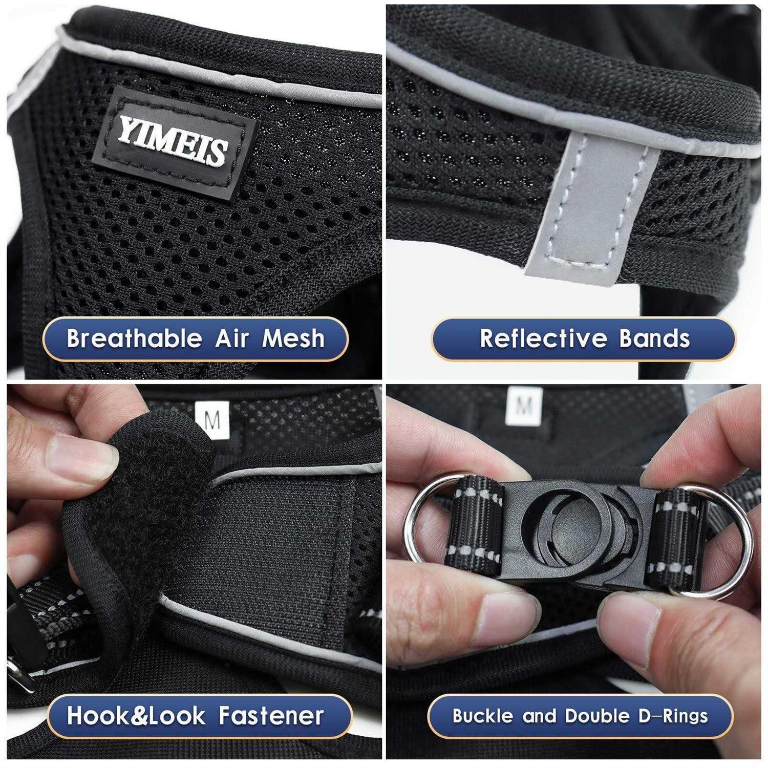 YIMEIS Dog Harness and Leash Set No Pull Soft Mesh Pet Harness