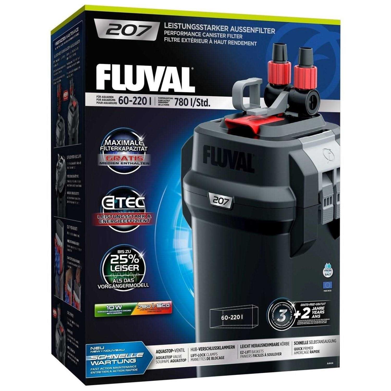 Fluval 207 Perfomance Canister Filter for Aquariums Up to 45 Gallons