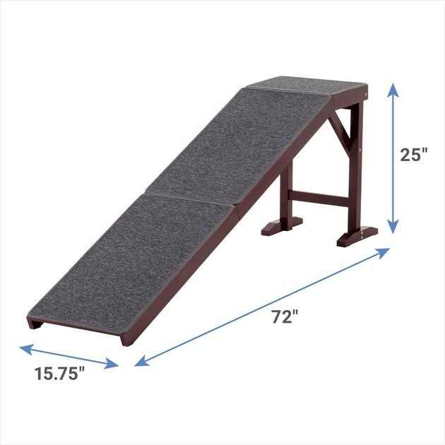 Frisco Deluxe Wooden Carpeted Cat Dog Ramp