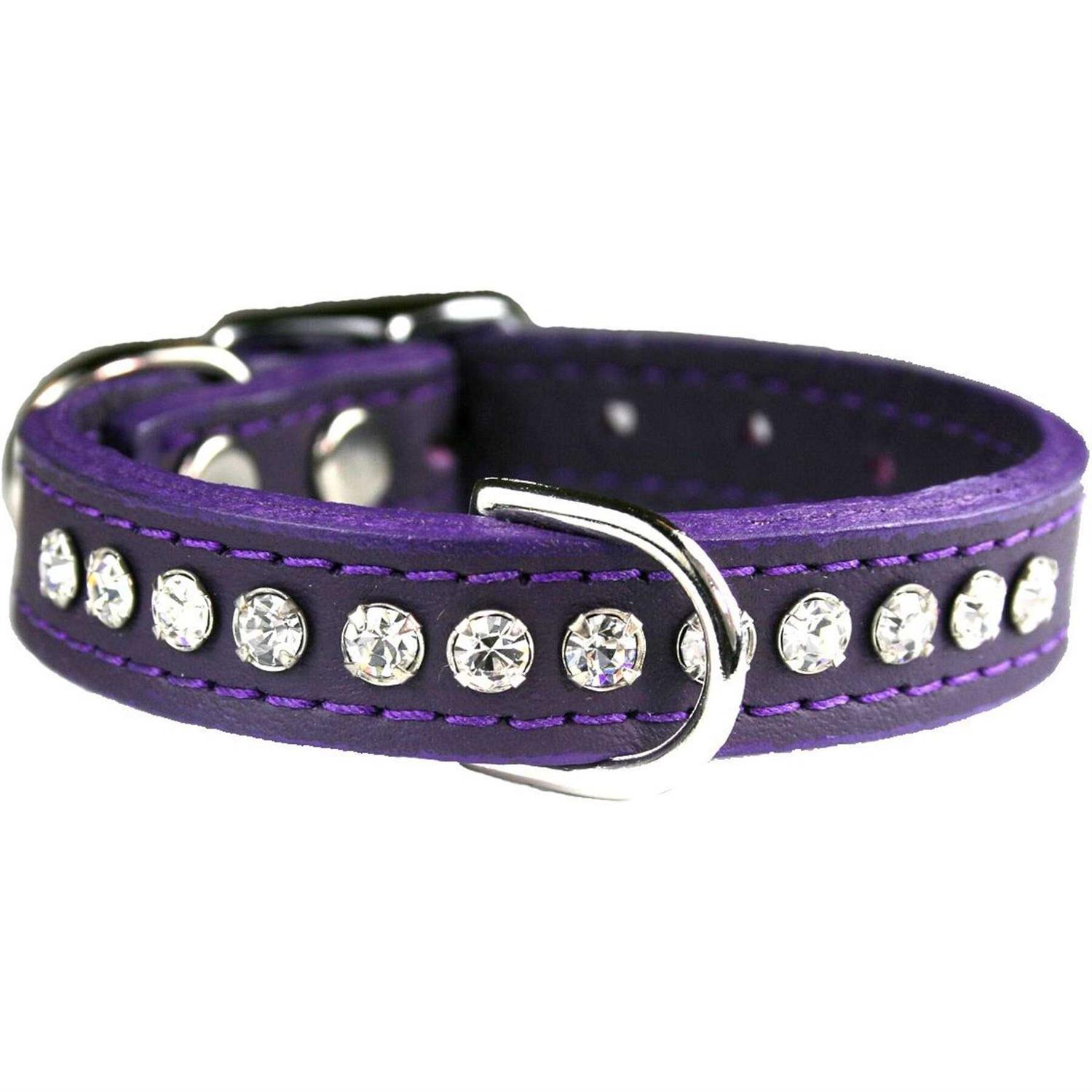OmniPet Signature Leather Crystal Dog Collar