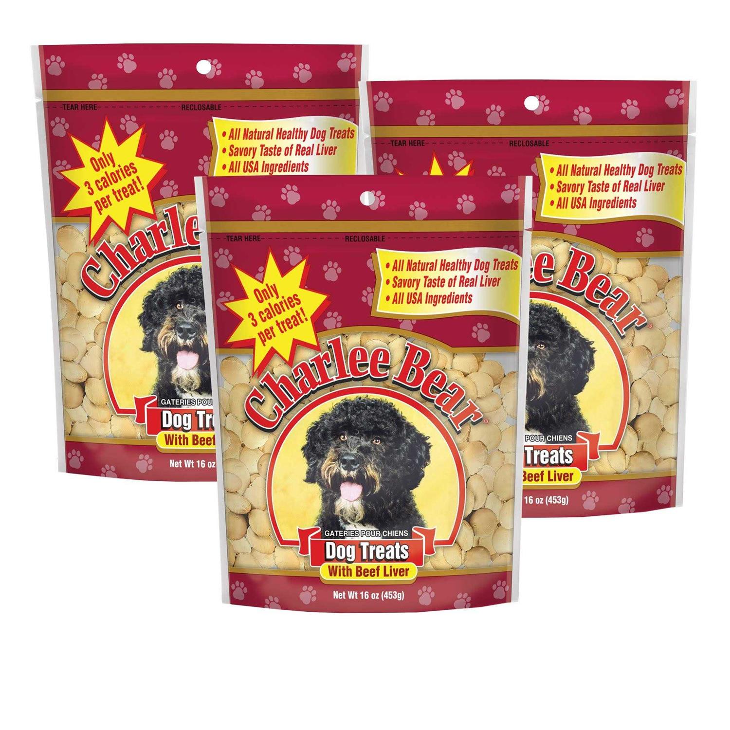 Charlee Bear Original Crunch Beef Liver Dog Treat 16 oz