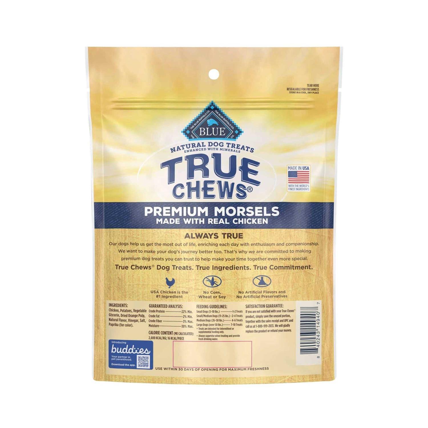 Blue Buffalo True Chews Premium Morsels Chicken Dog Treats