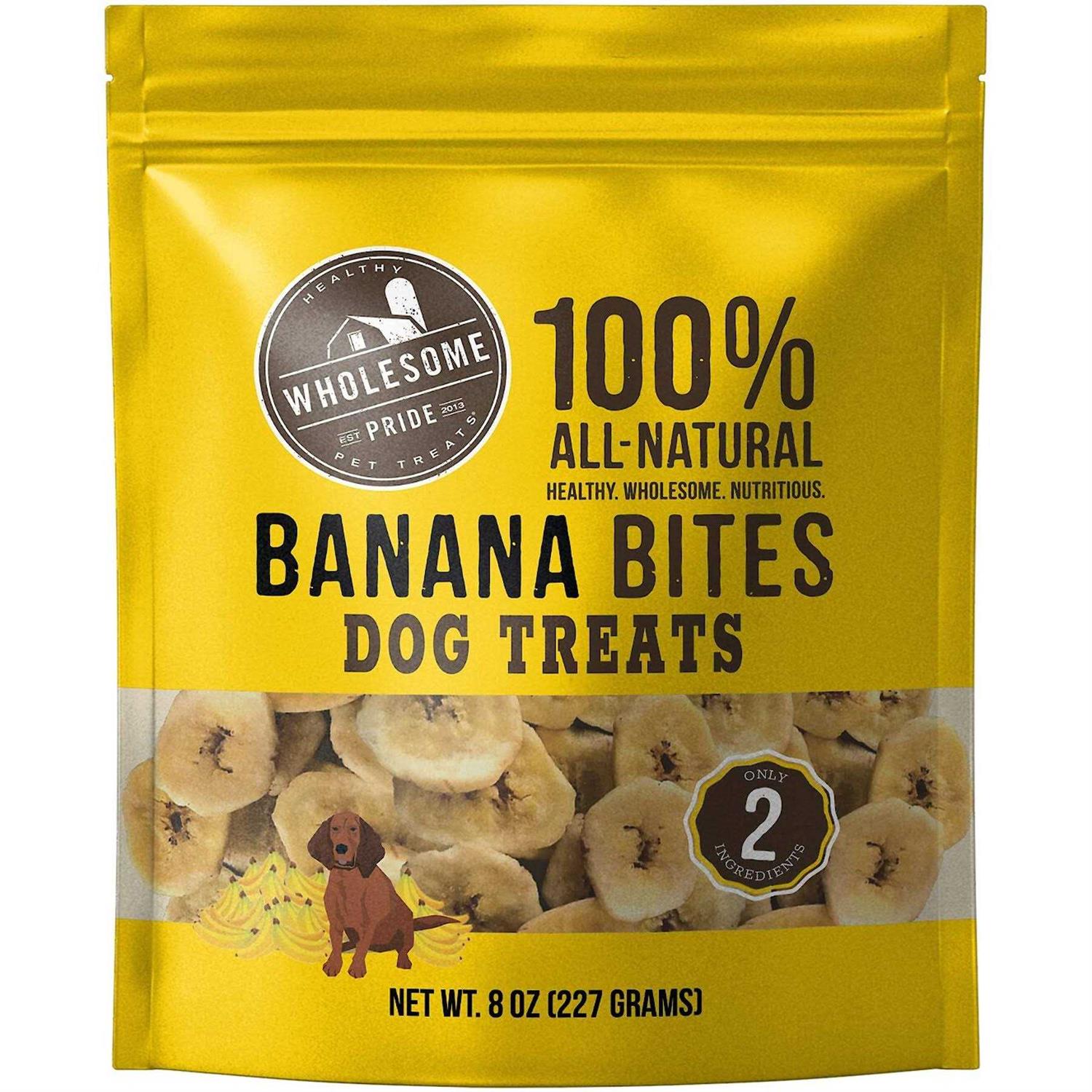 Wholesome Pride Banana Bites Dog Treats