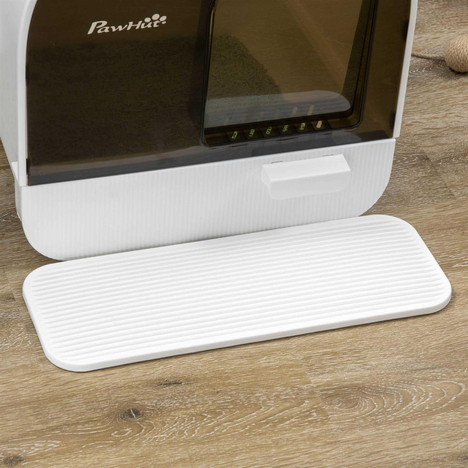 PawHut Cat Litter Box with Lid Covered Litter Box for Indoor Cats with Tray