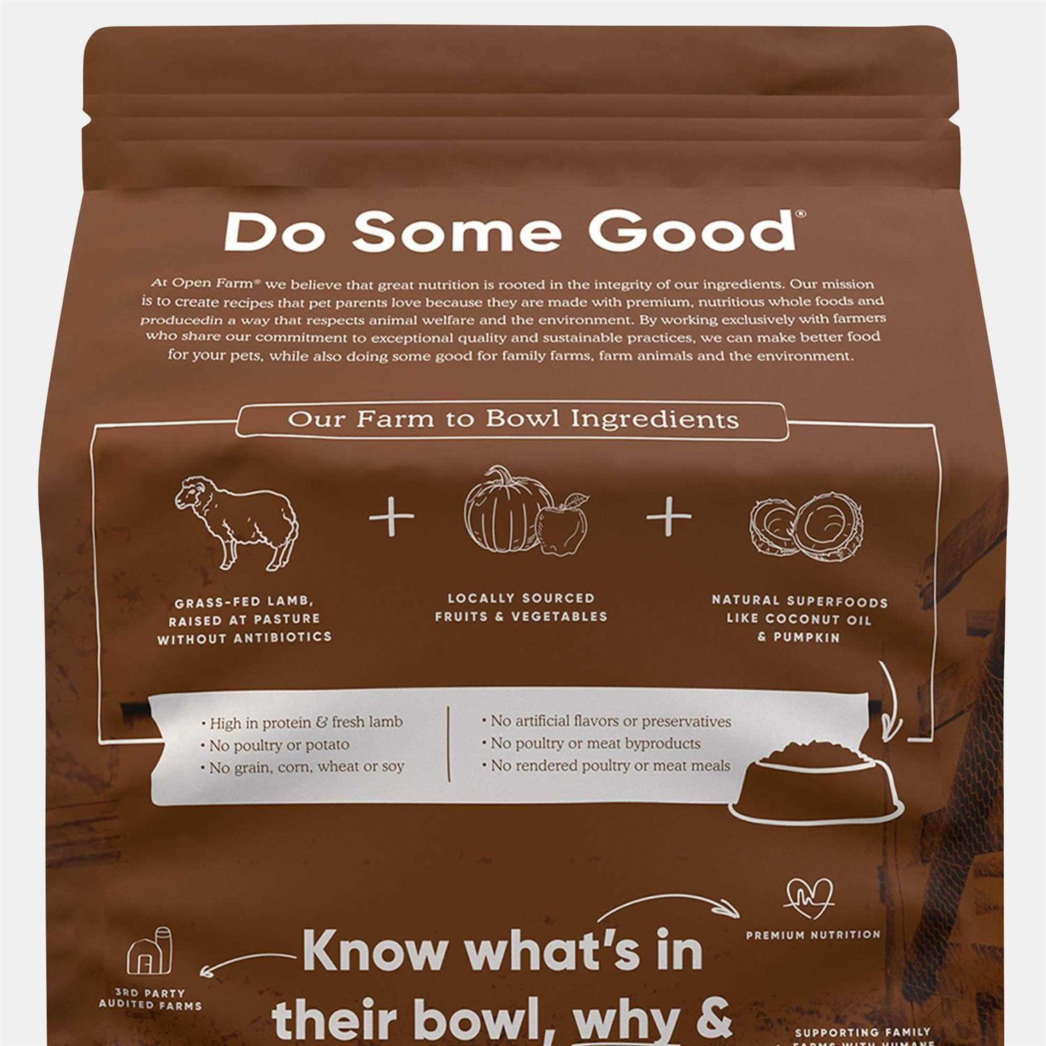 Open Farm Grain Free Pasture Raised Lamb Recipe Dry Cat Food