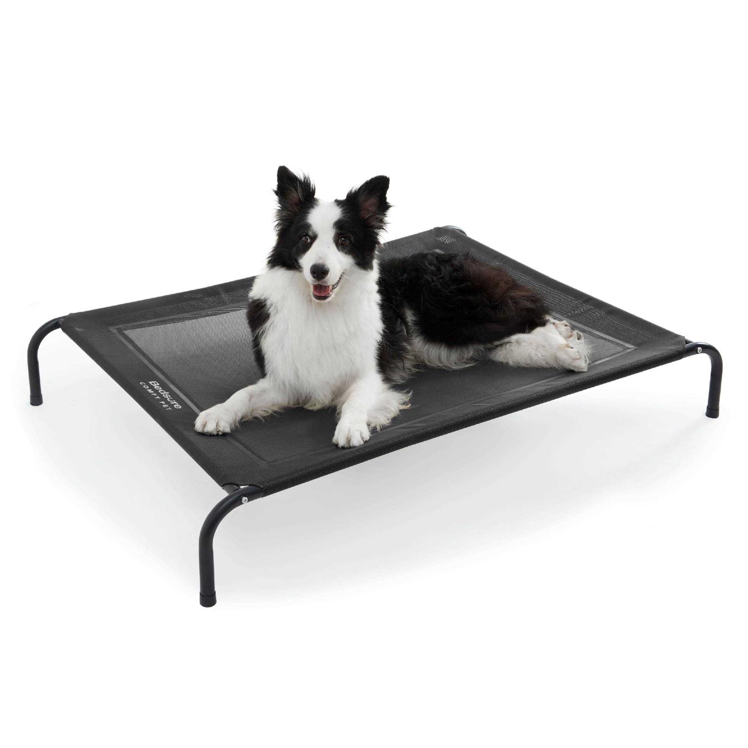 Bedsure Large Elevated Cooling Outdoor Dog Bed Raised Dog Cots Beds for Large Dogs