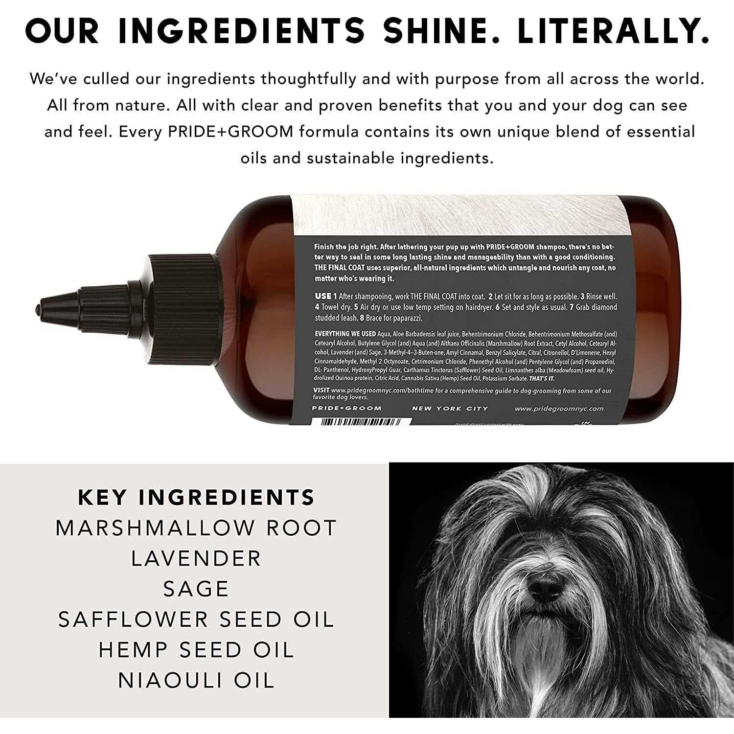 Pride and Groom Dog Conditioner for Shedders