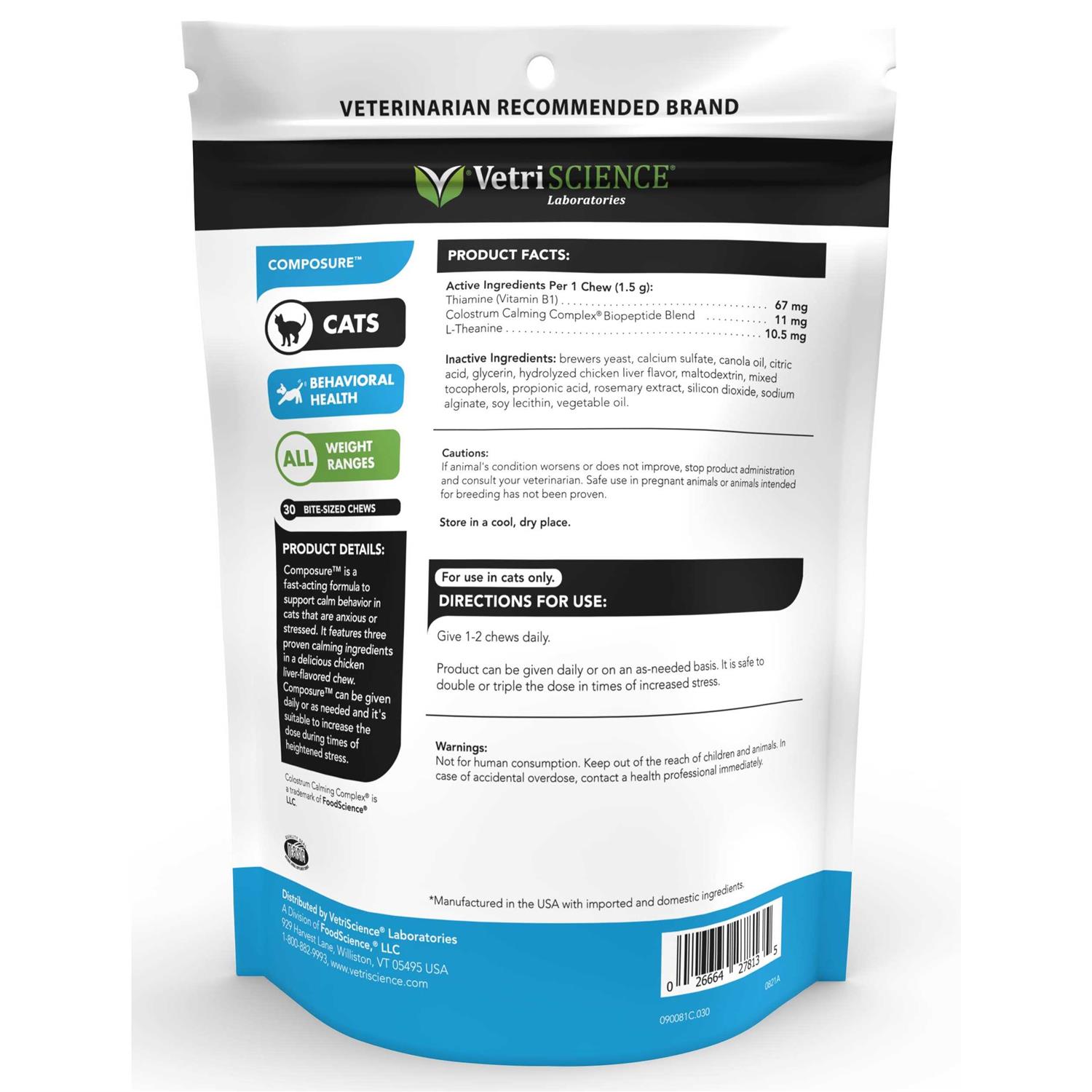 VetriScience Composure for Cats