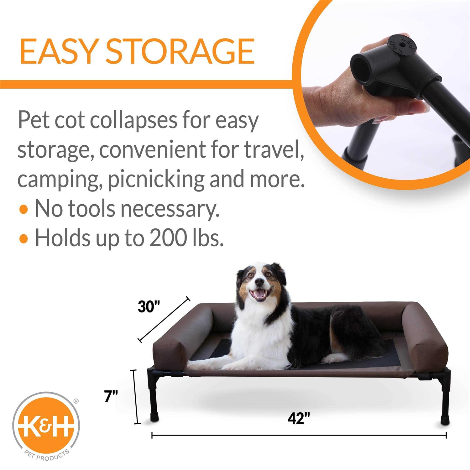 K&H Pet Products Original Bolster Pet Cot