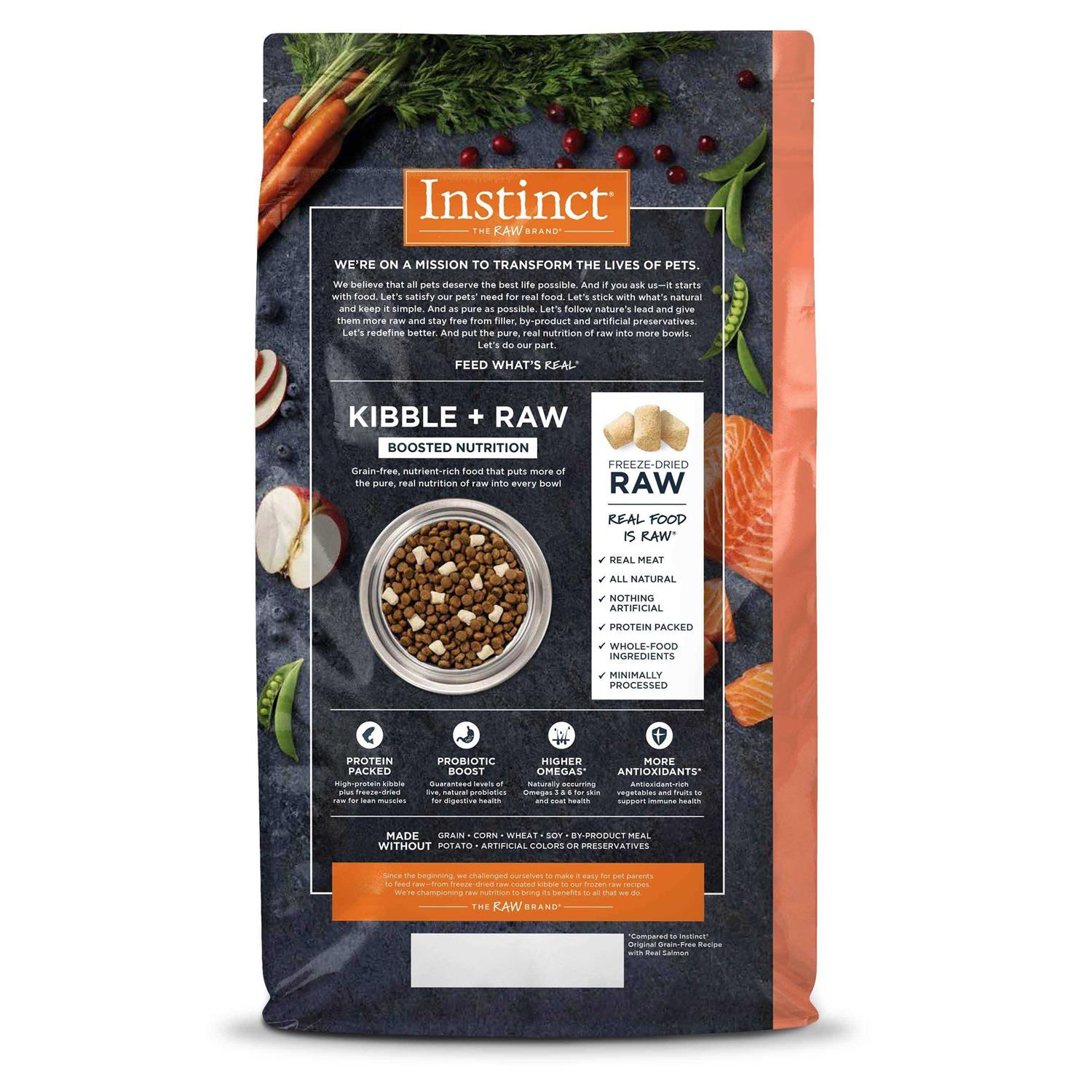 Instinct Raw Boost Real Salmon Recipe Grain-Free Dry Dog Food