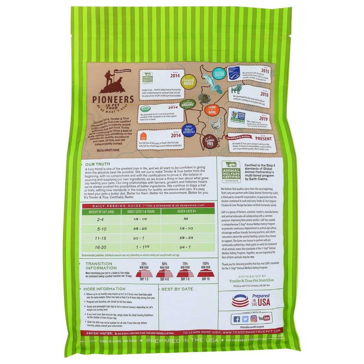 Tender & True Organic Chicken & Liver Recipe Cat Food