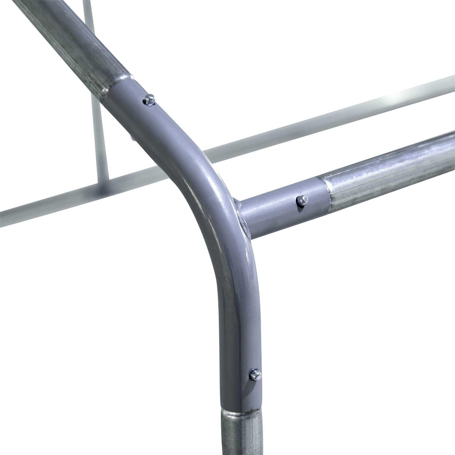 PawHut Large Metal Chicken Coop, Walk-in Poultry Cage Hen Playpen House with Cover and Lockable Door for Outdoor