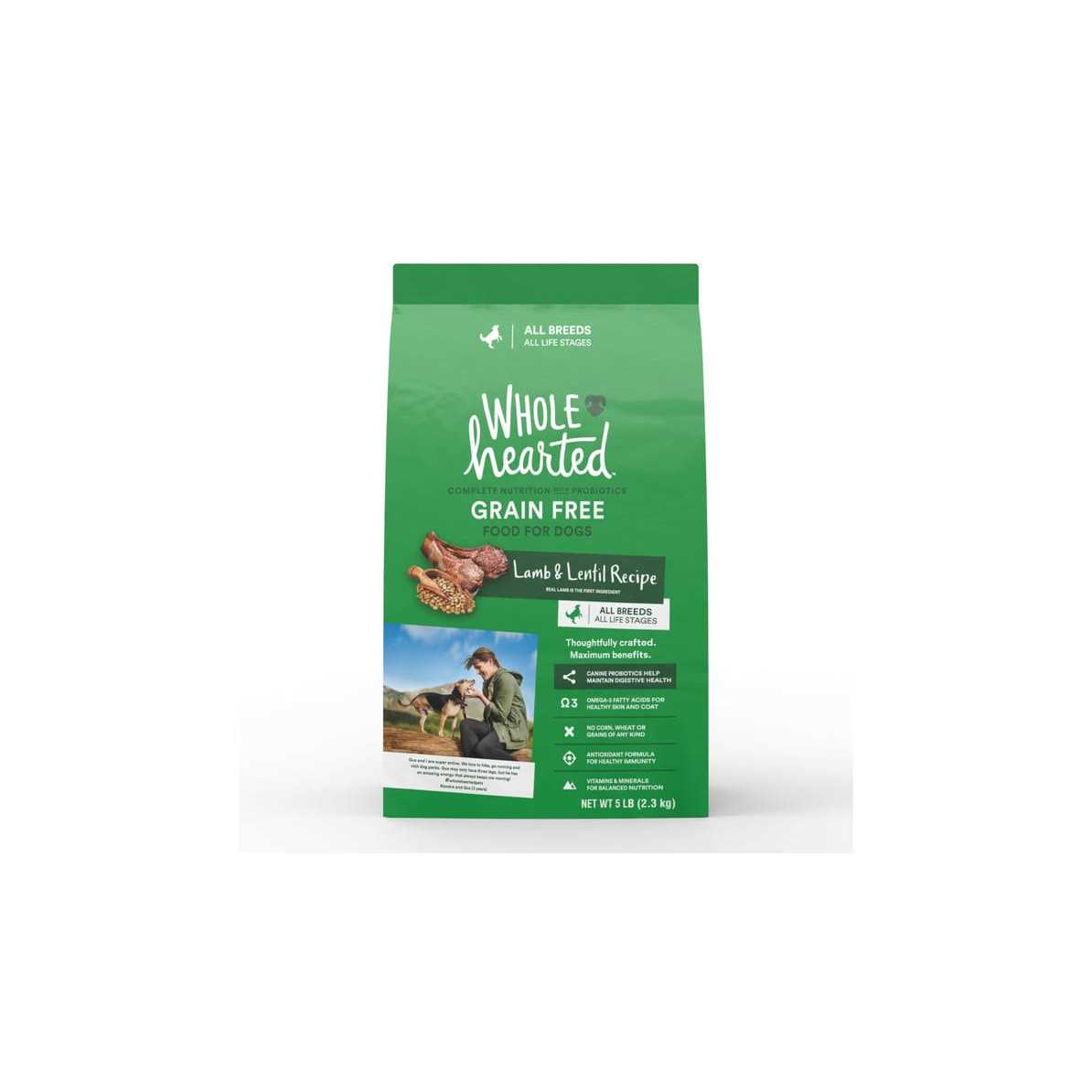 WholeHearted Grain Free All Life Stages Lamb and Lentil Formula Dry Dog Food